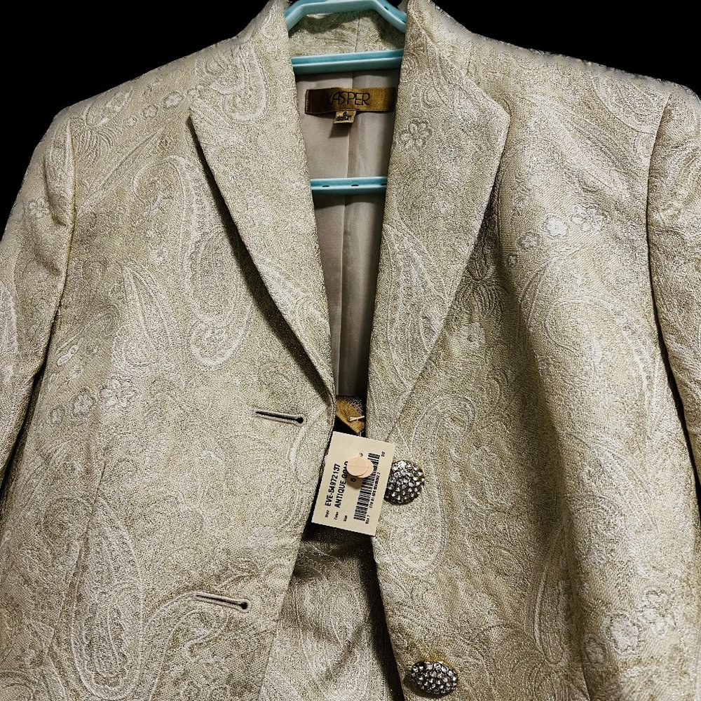 KASPER Suit Size 6 light yellow